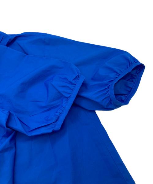 BALLSEY（ボールジィ）BALLSEY (ボールジィ) プロセスドコットン スカーフタイブラウス ブルー サイズ:36の古着・服飾アイテム