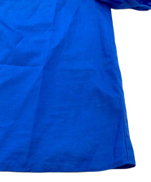 BALLSEY（ボールジィ）BALLSEY (ボールジィ) プロセスドコットン スカーフタイブラウス ブルー サイズ:36の古着・服飾アイテム