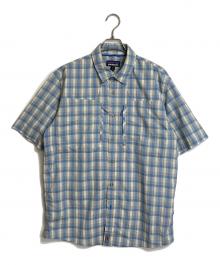 Patagonia（パタゴニア）の古着「半袖チェックシャツ」｜スカイブルー