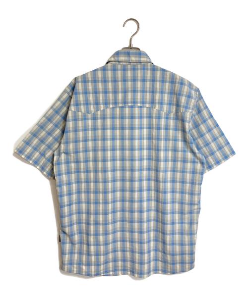 Patagonia（パタゴニア）Patagonia (パタゴニア) 半袖チェックシャツ スカイブルー サイズ:Mの古着・服飾アイテム
