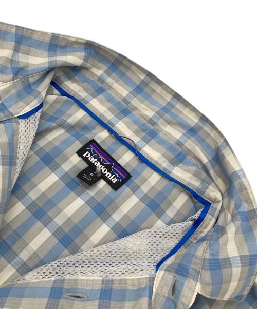 Patagonia（パタゴニア）Patagonia (パタゴニア) 半袖チェックシャツ スカイブルー サイズ:Mの古着・服飾アイテム