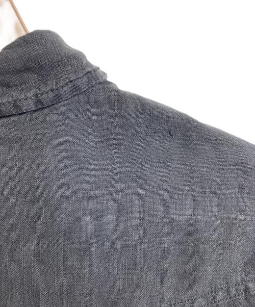 DIESEL（ディーゼル）DIESEL (ディーゼル) S-PLAN-X サークルDロゴリネンシャツ　長袖シャツ　麻 ブラック サイズ:46の古着・服飾アイテム