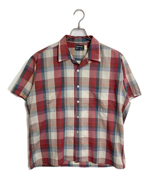 TOWN CRAFT（タウンクラフト）TOWN CRAFT (タウンクラフト) 【古着】60’S 半袖チェックシャツ 開襟シャツ オープンカラーシャツ　60年代 レッド サイズ:Lの古着・服飾アイテム