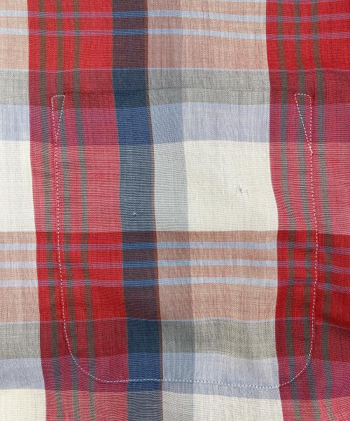 TOWN CRAFT（タウンクラフト）TOWN CRAFT (タウンクラフト) 【古着】60’S 半袖チェックシャツ 開襟シャツ オープンカラーシャツ　60年代 レッド サイズ:Lの古着・服飾アイテム