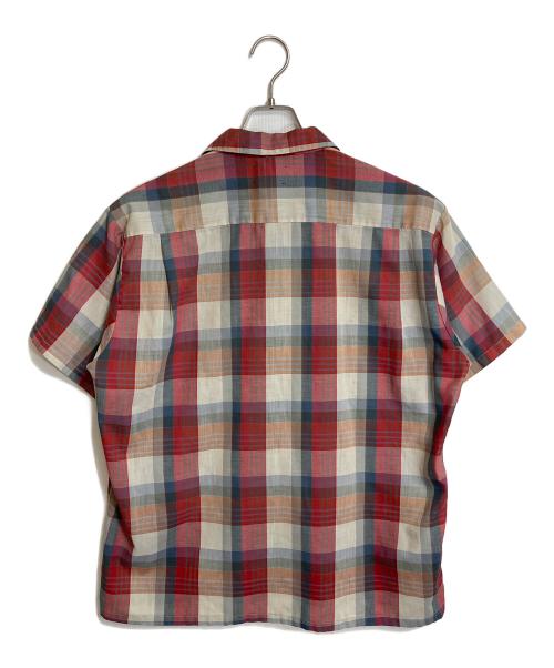 TOWN CRAFT（タウンクラフト）TOWN CRAFT (タウンクラフト) 【古着】60’S 半袖チェックシャツ 開襟シャツ オープンカラーシャツ　60年代 レッド サイズ:Lの古着・服飾アイテム