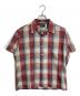 TOWN CRAFT（タウンクラフト）の古着「【古着】60’S 半袖チェックシャツ 開襟シャツ オープンカラーシャツ　60年代」｜レッド