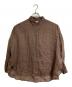 pual ce cin（ピュアルセシン）の古着「ラミーオーバーシャツ　長袖シャツ　リネンシャツ　麻　オーバーサイズ」｜ブラウン