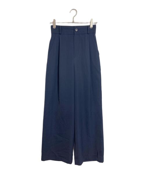 Lisiere（リジェール）Lisiere (リジェール) Wide Pants ワイドパンツ　オフィスカジュアル　セレモニー　日本製 ネイビー サイズ:34の古着・服飾アイテム