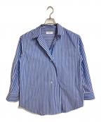 SLOBE IENAスローブ イエナ）の古着「ニュアンスシャツ　長袖シャツ　オフィスカジュアル　セレモニー」｜ホワイト×ブルー