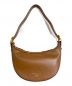 CHRISTIAN VILLAクリスチャンヴィラ）の古着「HARF MOON BAG  ハーフムーンバッグ　ミニバッグ　イタリア製」｜ブラウン