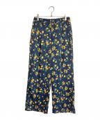 IENAイエナ）の古着「アソートフラワーパンツ　フラワープリント　花柄　セレモニー」｜ネイビー