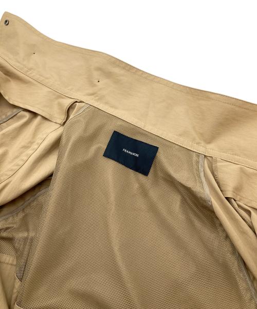 FRAMeWORK（フレームワーク）FRAMeWORK (フレームワーク) 撥水テントラインコート　アウター　ライトアウター ベージュ サイズ:38の古着・服飾アイテム