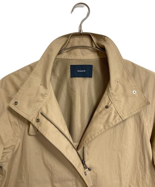 FRAMeWORK（フレームワーク）FRAMeWORK (フレームワーク) 撥水テントラインコート　アウター　ライトアウター ベージュ サイズ:38の古着・服飾アイテム