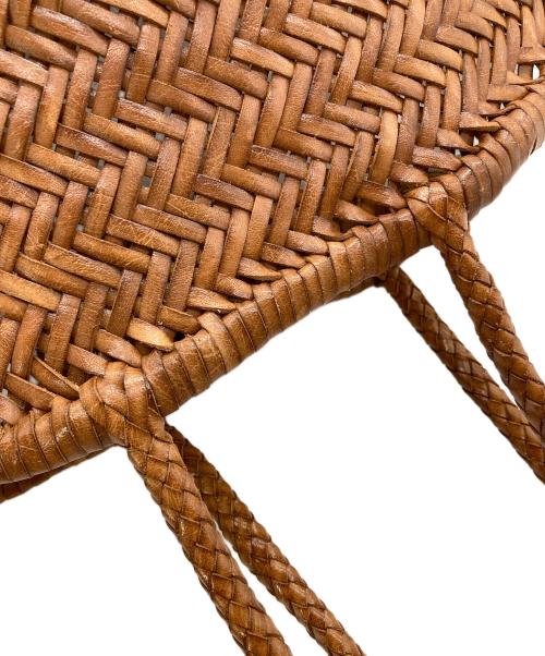 SAINT CHRISTOPHER（セント クリストファー）SAINT CHRISTOPHER (セント クリストファー) ドラゴンディフュージョン トートバッグ　編み上げ ブラウン サイズ:実寸参照の古着・服飾アイテム