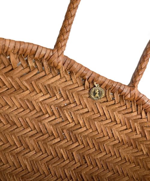 SAINT CHRISTOPHER（セント クリストファー）SAINT CHRISTOPHER (セント クリストファー) ドラゴンディフュージョン トートバッグ　編み上げ ブラウン サイズ:実寸参照の古着・服飾アイテム