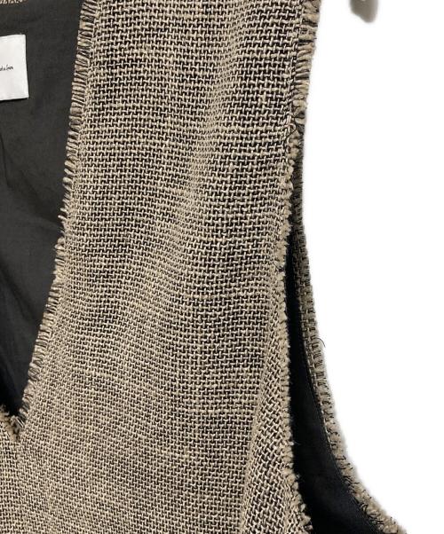 Spick and Span（スピック＆スパン）Spick and Span (スピックアンドスパン) リネンツイードベスト　ジレ　麻　日本製 ベージュ サイズ:実寸参照の古着・服飾アイテム