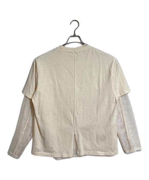 MAISON SPECIAL（メゾンスペシャル）MAISON SPECIAL Multiway Mesh Fabric Layered T-shirt  マルチウェイメッシュファブリックレイヤードTシャツ　ロングスリーブカットソー　半袖カットソー　Tシャツ　Tee   重ね着の古着・服飾アイテム
