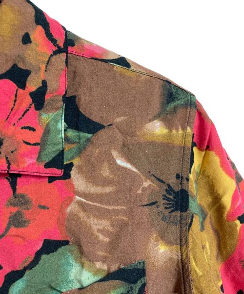 stussy（ステューシー）stussy (ステューシー) ボタニカルアロハシャツ　レーヨンシャツ　半袖シャツ　花柄　総柄 レッド×ブラウン サイズ:Lの古着・服飾アイテム