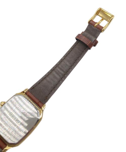 SEIKO（セイコー）SEIKO (セイコー) UNITED ARROWS (ユナイテッドアローズ) 腕時計　クォーツ　ウォッチ　レザーベルト　日本製 ホワイト×ブラウン サイズ:実寸参照の古着・服飾アイテム