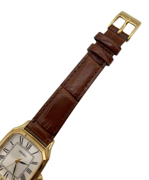 SEIKO（セイコー）SEIKO (セイコー) UNITED ARROWS (ユナイテッドアローズ) 腕時計　クォーツ　ウォッチ　レザーベルト　日本製 ホワイト×ブラウン サイズ:実寸参照の古着・服飾アイテム