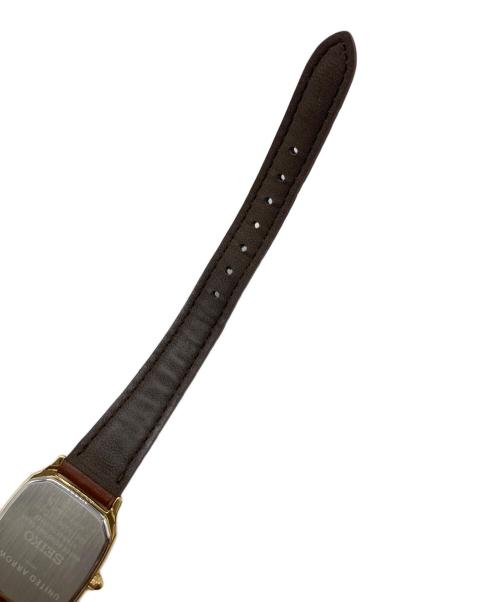 SEIKO（セイコー）SEIKO (セイコー) UNITED ARROWS (ユナイテッドアローズ) 腕時計　クォーツ　ウォッチ　レザーベルト　日本製 ホワイト×ブラウン サイズ:実寸参照の古着・服飾アイテム