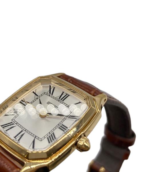 SEIKO（セイコー）SEIKO (セイコー) UNITED ARROWS (ユナイテッドアローズ) 腕時計　クォーツ　ウォッチ　レザーベルト　日本製 ホワイト×ブラウン サイズ:実寸参照の古着・服飾アイテム