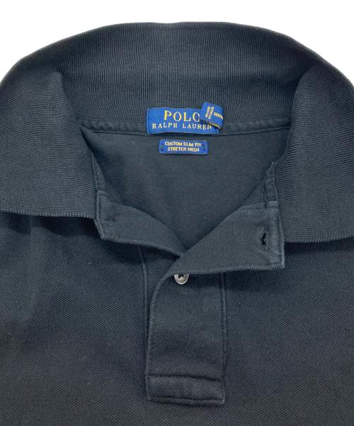 POLO RALPH LAUREN（ポロ・ラルフローレン）POLO RALPH LAUREN (ポロ・ラルフローレン) CUSTOM SLIM FIT STRETCH MESH SHIRT ブラック サイズ:Lの古着・服飾アイテム