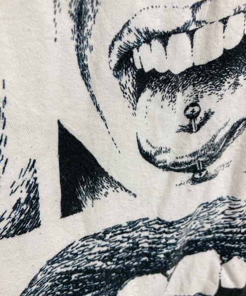 POLAR（ポーラー）POLAR (ポーラー) iggy (イギー) Alternative Youth Shirt  半袖シャツ　総柄シャツ　レーヨンシャツ ホワイト×ブラック サイズ:XLの古着・服飾アイテム