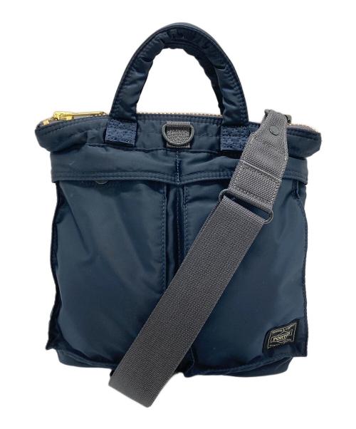 PORTER（ポーター）PORTER (ポーター) 2WAY HELMET BAG  ヘルメットバッグ　ショルダーバッグ　ハンドバッグ　2WAYバッグ　日本製 ネイビー(アイアンブルー) サイズ:実寸参照の古着・服飾アイテム
