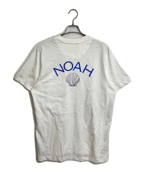 adidas（アディダス）adidas (アディダス) Noah (ノア) バックロゴポケットTシャツ ホワイト×ブルー サイズ:Lの古着・服飾アイテム