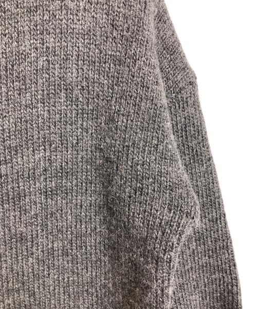 homspun（ホームスパン）homspun (ホームスパン) ロービング前立て配色カーディガン　ウールカーディガン　デザインカーディガン グレー サイズ:FREEの古着・服飾アイテム