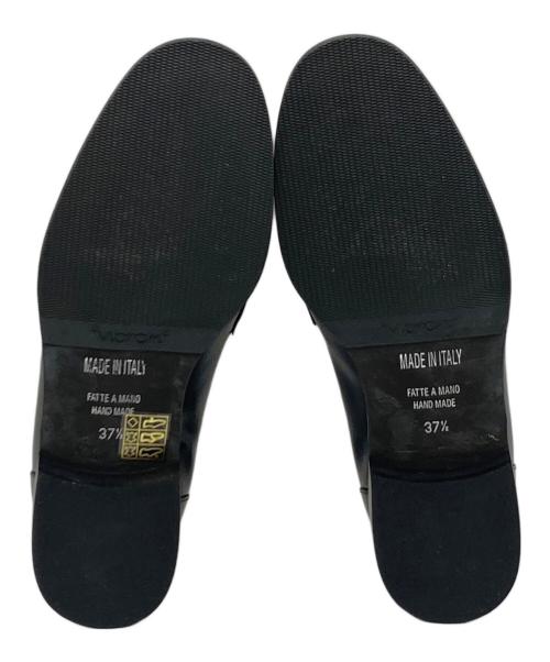 luca grossi（ルカグロッシ）Luca Grossi (ルカグロッシ) メタルビットローファー　イタリア製　セレモニー ブラック サイズ:37 1/2の古着・服飾アイテム