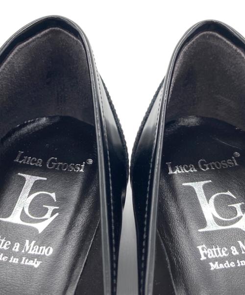 luca grossi（ルカグロッシ）Luca Grossi (ルカグロッシ) メタルビットローファー　イタリア製　セレモニー ブラック サイズ:37 1/2の古着・服飾アイテム