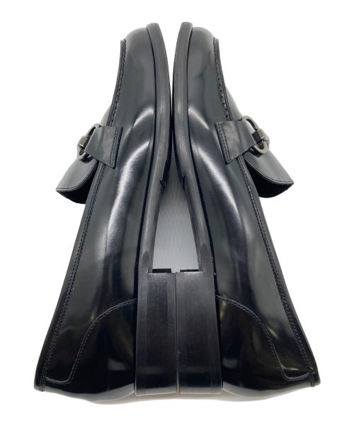 luca grossi（ルカグロッシ）Luca Grossi (ルカグロッシ) メタルビットローファー　イタリア製　セレモニー ブラック サイズ:37 1/2の古着・服飾アイテム