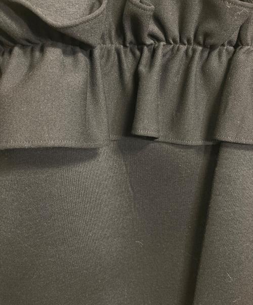 Secret Trophy（シークレットトロフィー）Secret Trophy (シークレットトロフィー) ジレコート　ダンボールフリルジレ　ロングベスト　ロングジレ　セレモニー ブラック サイズ:38の古着・服飾アイテム