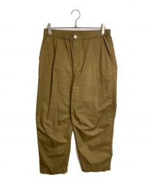 FRAMeWORK（フレームワーク）の古着「コットンイージータックバレルパンツ　ワイドパンツ　25SS 25年」｜ブラウン