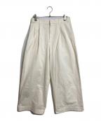 FRAMeWORKフレームワーク）の古着「TUCK CHINO パンツ ツータックチノパン　コットンパンツ　ワイドパンツ　日本製　25年モデル」｜ホワイト