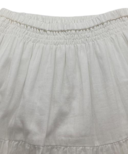 journal standard luxe（ジャーナルスタンダード ラックス）JOURNAL STANDARD LUXE (ジャーナルスタンダード ラックス) レイヤーガーゼ ギャザースカート　ロングスカート　日本製 ホワイト サイズ:実寸参照の古着・服飾アイテム