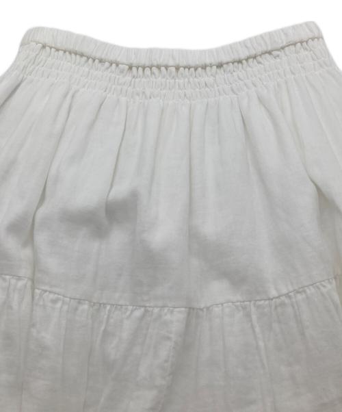 journal standard luxe（ジャーナルスタンダード ラックス）JOURNAL STANDARD LUXE (ジャーナルスタンダード ラックス) レイヤーガーゼ ギャザースカート　ロングスカート　日本製 ホワイト サイズ:実寸参照の古着・服飾アイテム