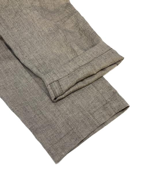 qualite（カリテ）qualite (カリテ) ラメリネンタックパンツ　リネン混パンツ グレー サイズ:38の古着・服飾アイテム
