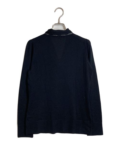 BURBERRY LONDON（バーバリーロンドン）BURBERRY LONDON (バーバリーロンドン) シルクカシミヤボウタイニット　シルク混ニット ブラック サイズ:2の古着・服飾アイテム