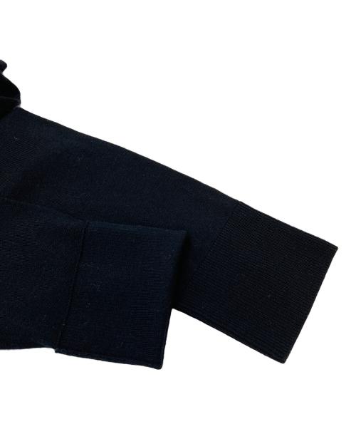 BURBERRY LONDON（バーバリーロンドン）BURBERRY LONDON (バーバリーロンドン) シルクカシミヤボウタイニット　シルク混ニット ブラック サイズ:2の古着・服飾アイテム