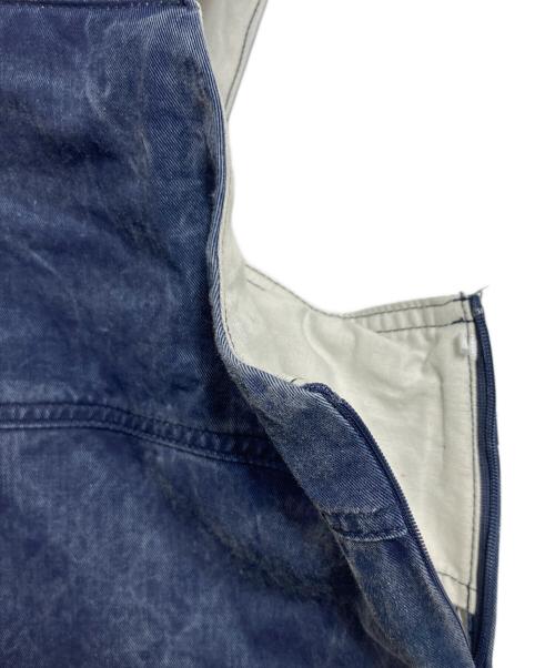 YUNI（ユニ）yuni (ユニ) ウォッシュ加工ジャンパースカート　ノースリーブワンピース　日本製 ネイビー サイズ:FREEの古着・服飾アイテム