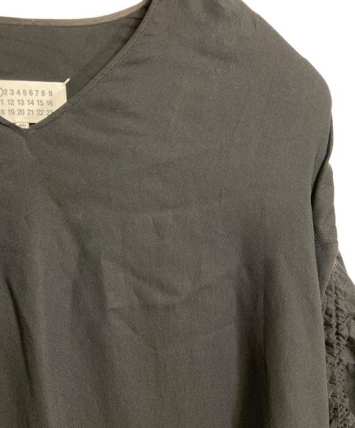 Maison Margiela（メゾンマルジェラ）Maison Margiela (メゾンマルジェラ) ドローストリング長袖ワンピース ヨツタグ　19SS  イタリア製 ブラック サイズ:40の古着・服飾アイテム