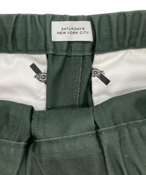 SATURDAYS SURF NYC（サタデーズサーフニューヨーク）SATURDAYS SURF NYC (サタデーズサーフニューヨーク) Dickies (ディッキーズ) Quinn shorts ハーフパンツ ワークパンツ　ショーツ グリーン サイズ:30の古着・服飾アイテム