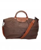 LONGCHAMPロンシャン）の古着「イクステンサブル ボストンバッグ　ショルダーバッグ　2WAYバッグ　旅行」｜ブラウン
