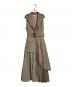 Lumier（リュミエ）の古着「ASYMMETRY GILET DRESS   アシンメトリージレドレス   ワンピース　ロングワンピース　ノースリーブワンピース」｜ベージュ