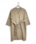 AP STUDIOエーピーストゥディオ）の古着「スーパー140s リバーコート　ウールコート　ロングコート」｜ベージュ