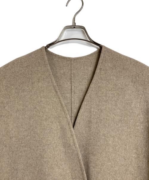 AP STUDIO（エーピーストゥディオ）AP STUDIO (エーピーストゥディオ) スーパー140s リバーコート　ウールコート　ロングコート ベージュ サイズ:38の古着・服飾アイテム