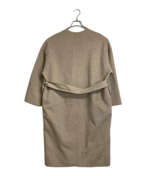 AP STUDIO（エーピーストゥディオ）AP STUDIO (エーピーストゥディオ) スーパー140s リバーコート　ウールコート　ロングコート ベージュ サイズ:38の古着・服飾アイテム